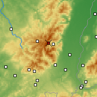 Nearby Forecast Locations - Wogezy - mapa