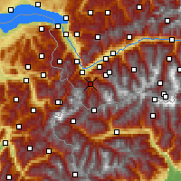 Nearby Forecast Locations - Champex - mapa