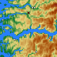 Nearby Forecast Locations - Forde / Bringeland - mapa