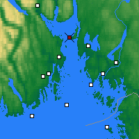 Nearby Forecast Locations - Gullholmen - mapa