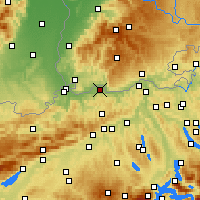 Nearby Forecast Locations - Möhlin - mapa