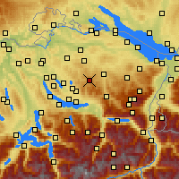 Nearby Forecast Locations - Hörnli - mapa