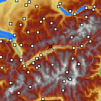 Nearby Forecast Locations - Crans-Montana - mapa