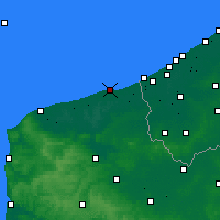 Nearby Forecast Locations - Dunkierka - mapa