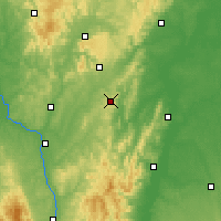 Nearby Forecast Locations - Mont-Saint-Vincent - mapa
