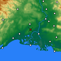 Nearby Forecast Locations - Nîmes - mapa