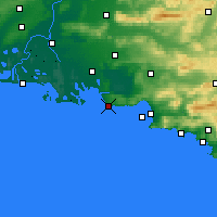 Nearby Forecast Locations - La Couronne - mapa