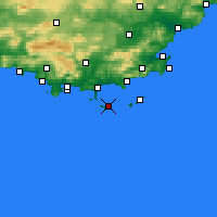 Nearby Forecast Locations - Île de Porquerolles - mapa