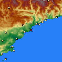 Nearby Forecast Locations - Antibes - mapa