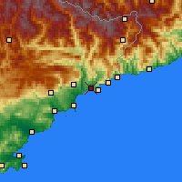 Nearby Forecast Locations - Nicea - mapa