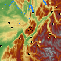 Nearby Forecast Locations - Massif de la Chartreuse - mapa