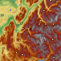 Nearby Forecast Locations - L’Alpe d’Huez - mapa