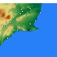 Nearby Forecast Locations - Kartagena - mapa