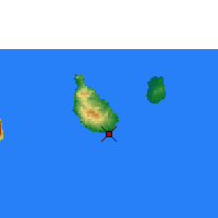 Nearby Forecast Locations - Praia - mapa