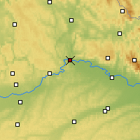 Nearby Forecast Locations - Ratyzbona - mapa