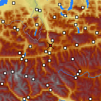 Nearby Forecast Locations - Bischofshofen - mapa