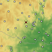 Nearby Forecast Locations - Náměšť nad Oslavou - mapa