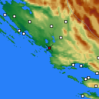 Nearby Forecast Locations - Szybenik - mapa