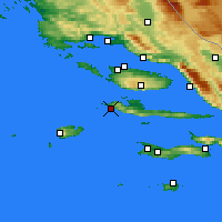 Nearby Forecast Locations - Hvar - mapa