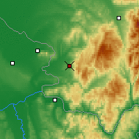 Nearby Forecast Locations - Oravița - mapa
