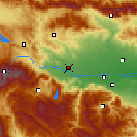 Nearby Forecast Locations - Pazardżik - mapa