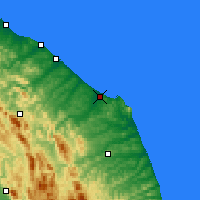 Nearby Forecast Locations - Ankona - mapa