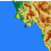 Nearby Forecast Locations - Cape Palinuro - mapa