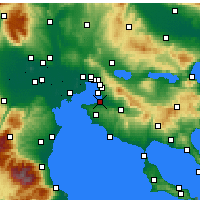 Nearby Forecast Locations - Saloniki - mapa