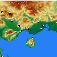 Nearby Forecast Locations - Kawala - mapa
