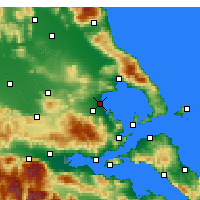 Nearby Forecast Locations - Nea Anchialos - mapa