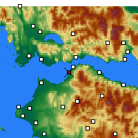 Nearby Forecast Locations - Patras - mapa