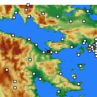 Nearby Forecast Locations - Korynt - mapa