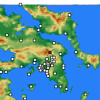 Nearby Forecast Locations - Tatoi - mapa