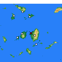 Nearby Forecast Locations - Naksos - mapa