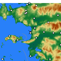 Nearby Forecast Locations - Kuşadası - mapa