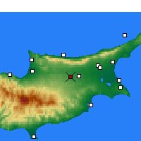 Nearby Forecast Locations - Nikozja - mapa