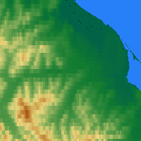 Nearby Forecast Locations - Mys Szmidta - mapa
