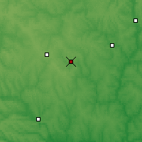 Nearby Forecast Locations - Humań - mapa