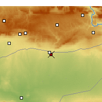 Nearby Forecast Locations - Al-Kamiszli - mapa