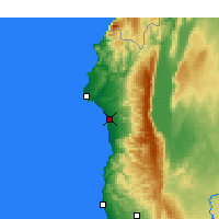 Nearby Forecast Locations - Dżabla - mapa