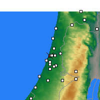 Nearby Forecast Locations - Tel Awiw-Jafa - mapa