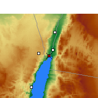Nearby Forecast Locations - Ejlat - mapa