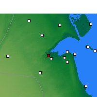 Nearby Forecast Locations - Al-Dżahra - mapa