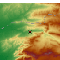 Nearby Forecast Locations - Maraveh Tappeh - mapa
