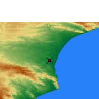 Nearby Forecast Locations - Al-Ghajda - mapa