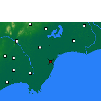 Nearby Forecast Locations - Machilipat. - mapa