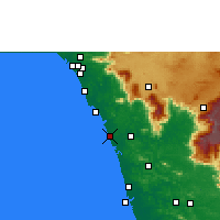 Nearby Forecast Locations - Kozhikode - mapa