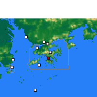 Nearby Forecast Locations - Hongkong - mapa