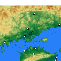 Nearby Forecast Locations - Okayama - mapa