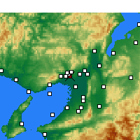 Nearby Forecast Locations - Port lotniczy Ōsaka - mapa